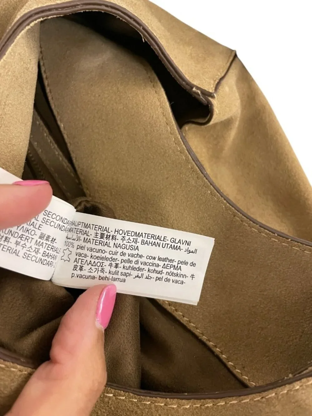 Zara Womens Leather Hobo Bag Sac Medium Brown Ombre 6130/410 NWT
